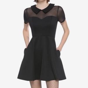 Hot Topic Mesh Panel Skater Dress